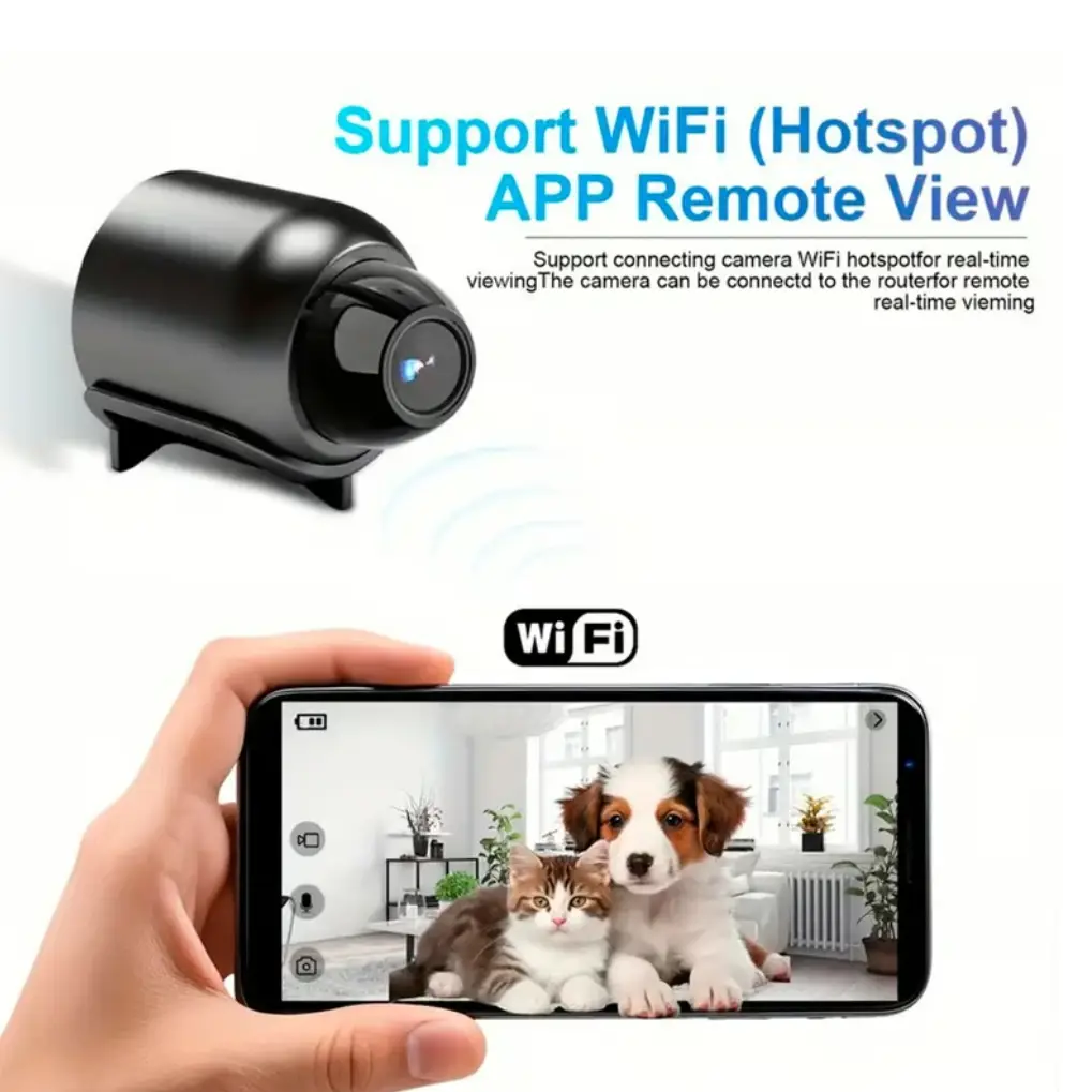 MINI CÁMARA WiFi 480P USB – NEGRA | MONITOREO REMOTO POR APP — imagen 8