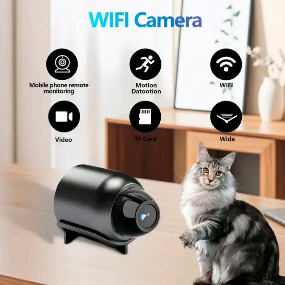 MINI CÁMARA WiFi 480P USB – NEGRA | MONITOREO REMOTO POR APP — imagen 5
