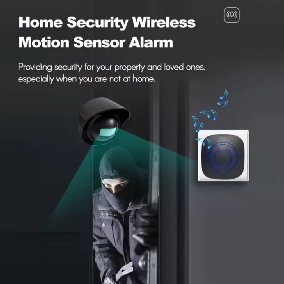 ALARMA INALÁMBRICA 433MHz CON SENSOR DE MOVIMIENTO | 2 TRANSMISORES + 1 RECEPTOR — imagen 3