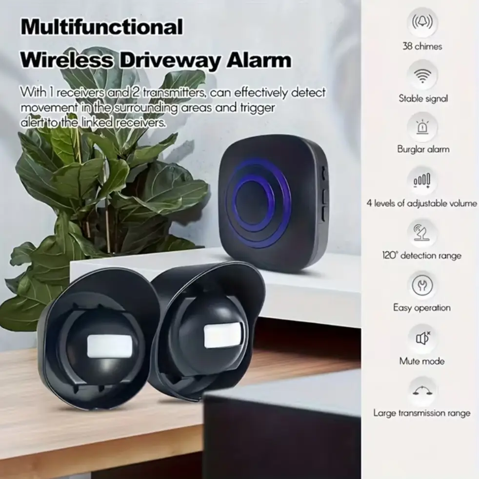 ALARMA INALÁMBRICA 433MHz CON SENSOR DE MOVIMIENTO | 2 TRANSMISORES + 1 RECEPTOR — imagen 2