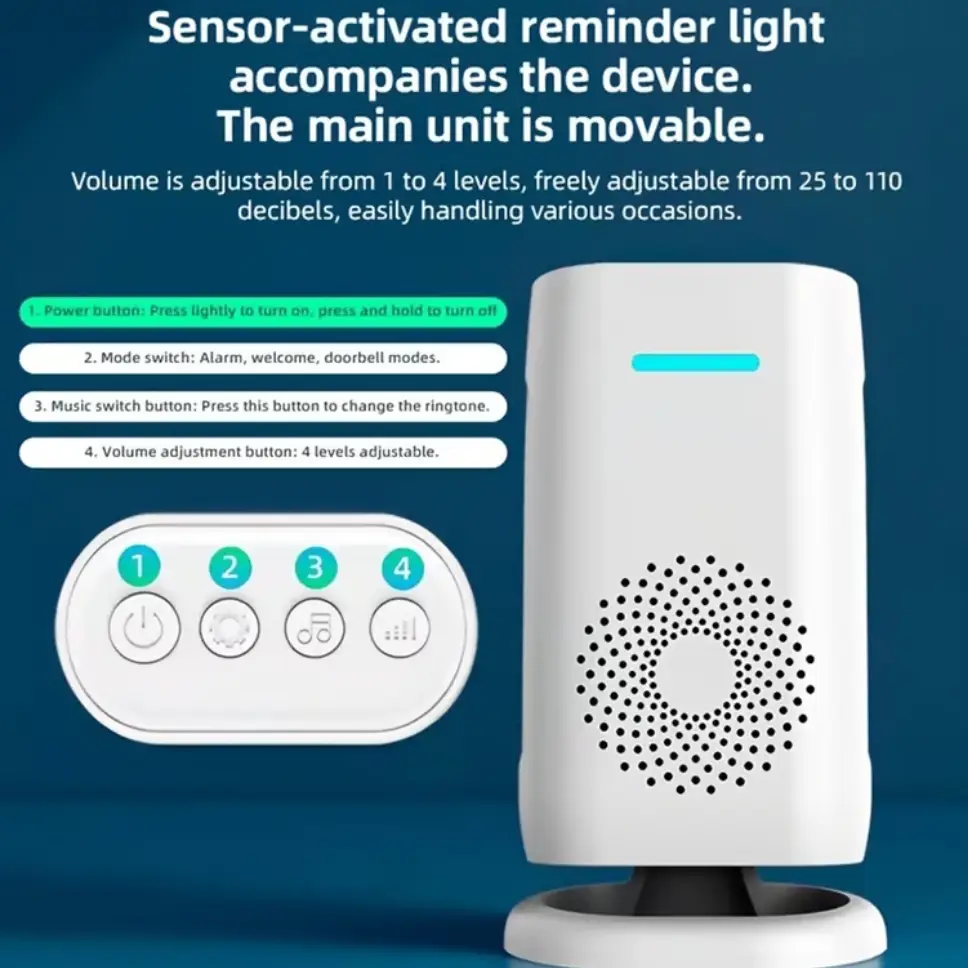 KERUI | TIMBRE INALÁMBRICO CON SENSOR INFRARROJO DE MOVIMIENTO — imagen 5