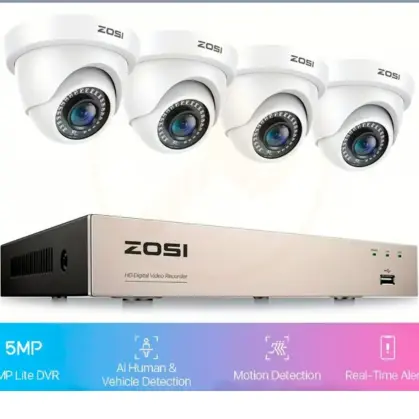 SISTEMA DE VIGILANCIA ZOSI 8VN-419 – 4 CÁMARAS 1080P + DVR 8CH 5MP LITE | SIN HDD — imagen 1