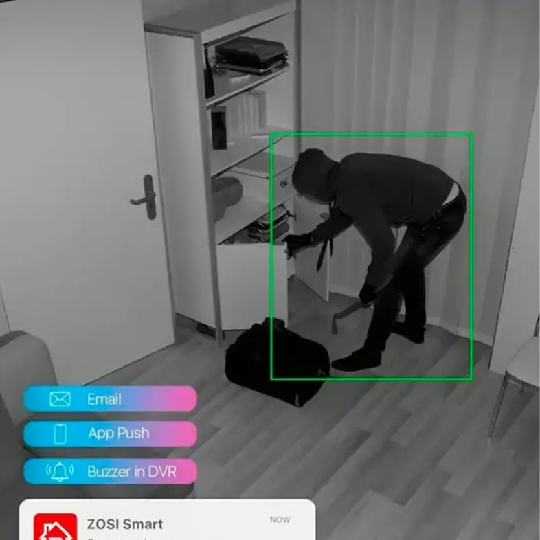 SISTEMA DE VIGILANCIA ZOSI 8VN-419 – 4 CÁMARAS 1080P + DVR 8CH 5MP LITE | SIN HDD — imagen 3