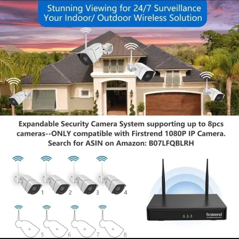 FIRSTRend SISTEMA DE SEGURIDAD 1080P – 4 CÁMARAS INALÁMBRICAS 2MP | NVR + HDD 1TB | IP66 — imagen 4