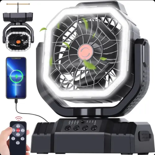 VENTILADOR F10 RECARGABLE PORTÁTIL DE ALTA VELOCIDAD – 20.000 mAh — imagen 1