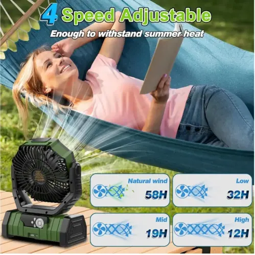 VENTILADOR PORTÁTIL RECARGABLE MULTPER HY-12-FX – 20.000 mAh CON LUZ LED Y CONTROL REMOTO — imagen 3