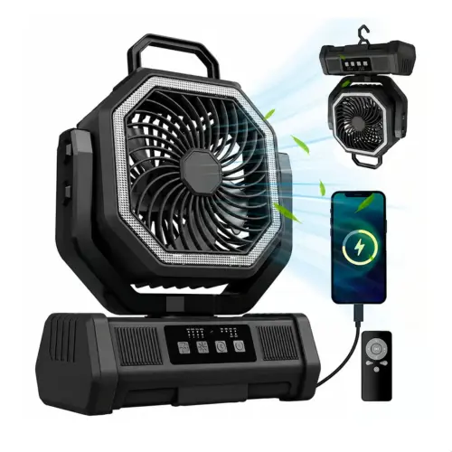 VENTILADOR RECARGABLE CHENXI F39 – 20.000 mAh | 4 VELOCIDADES, LUZ LED Y SALIDA USB — imagen 1