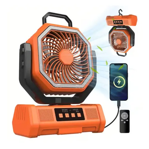 VENTILADOR RECARGABLE CHENXI F39 – 20.000 mAh | 4 VELOCIDADES, LUZ LED Y SALIDA USB — imagen 3