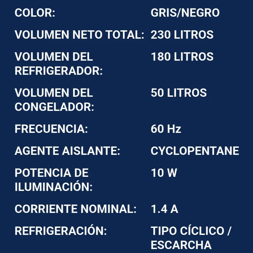 REFRIGERADOR 8.12 PIES³ | 230 L | MARCA EKO | MODELO BCD-230EKO — imagen 2