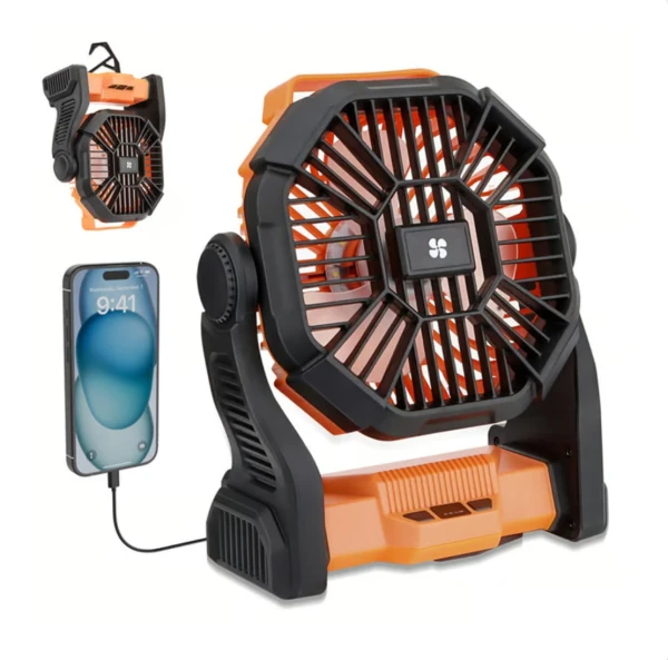 VENTILADOR PORTÁTIL 3 EN 1 PARA CAMPING – 20.000 mAh CON LUZ LED's foto | Nexo Biznes |  BizneCubano