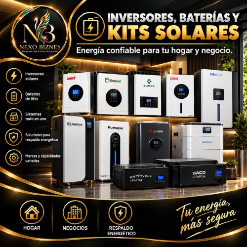 Inversores, baterÍas y kits solares en Nexo Biznes