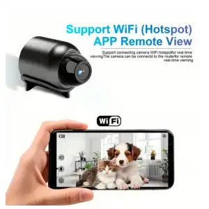 MINI CÁMARA WiFi 480P USB – NEGRA | MONITOREO REMOTO POR APP miniatura 8