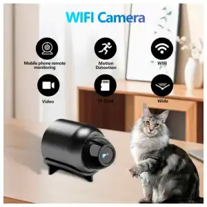 MINI CÁMARA WiFi 480P USB – NEGRA | MONITOREO REMOTO POR APP miniatura 5