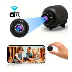 MINI CÁMARA WiFi 480P USB – NEGRA | MONITOREO REMOTO POR APP miniatura 1
