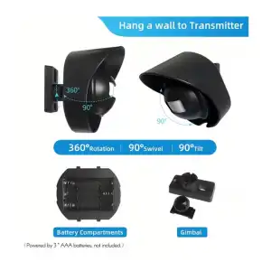 ALARMA INALÁMBRICA 433MHz CON SENSOR DE MOVIMIENTO | 2 TRANSMISORES + 1 RECEPTOR miniatura 5
