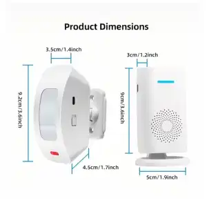 KERUI | TIMBRE INALÁMBRICO CON SENSOR INFRARROJO DE MOVIMIENTO miniatura 3