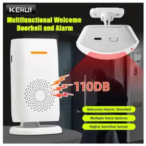 KERUI | TIMBRE INALÁMBRICO CON SENSOR INFRARROJO DE MOVIMIENTO miniatura 8