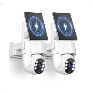 GIANTEYE | PACK DE 2 CÁMARAS DE SEGURIDAD SOLARES 2K PARA EXTERIOR miniatura 1