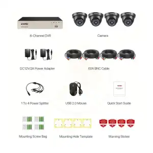 SISTEMA DE VIGILANCIA ZOSI 8VN-419 – 4 CÁMARAS 1080P + DVR 8CH 5MP LITE | SIN HDD miniatura 7
