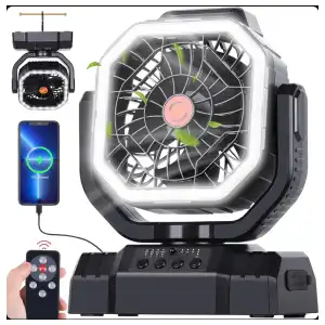 VENTILADOR F10 RECARGABLE PORTÁTIL DE ALTA VELOCIDAD – 20.000 mAh miniatura 1
