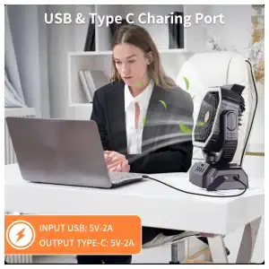 VENTILADOR F10 RECARGABLE PORTÁTIL DE ALTA VELOCIDAD – 20.000 mAh miniatura 6