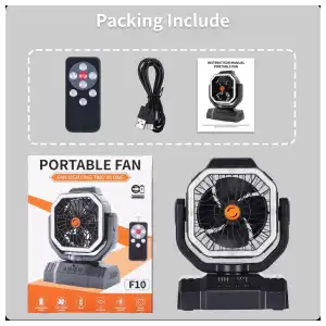 VENTILADOR F10 RECARGABLE PORTÁTIL DE ALTA VELOCIDAD – 20.000 mAh miniatura 8