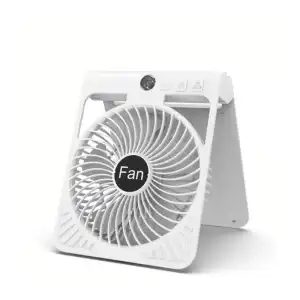 VENTILADOR SOLAR PORTÁTIL PLEGABLE MEDING F917 – 2.000 mAh | 4 VELOCIDADES CON LUZ LED miniatura 2