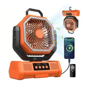 VENTILADOR RECARGABLE CHENXI F39 – 20.000 mAh | 4 VELOCIDADES, LUZ LED Y SALIDA USB miniatura 3