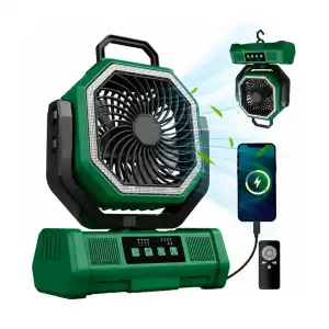 VENTILADOR RECARGABLE CHENXI F39 – 20.000 mAh | 4 VELOCIDADES, LUZ LED Y SALIDA USB miniatura 2